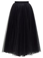 Matchesfashion.com Dolce & Gabbana - A Line Layered Tulle Skirt - Womens - Black