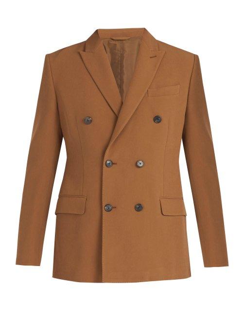 Matchesfashion.com Connolly - Double Breasted Suit Jacket - Mens - Brown