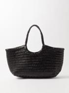 Dragon Diffusion - Nantucket Woven-leather Basket Bag - Womens - Black