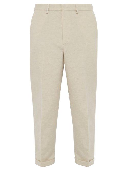 Matchesfashion.com Jacquemus - Port Miou Linen Blend Trousers - Mens - Beige