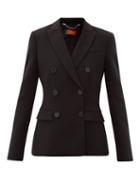 Matchesfashion.com Altuzarra - Indiana Double-breasted Crepe Suit Jacket - Womens - Black