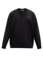Mens Rtw Acne Studios - Karvi V-neck Wool-blend Sweater - Mens - Black