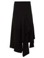 Matchesfashion.com Colville - Draped Crepe Skirt - Womens - Black