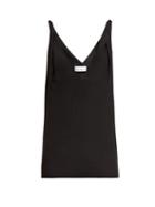 Matchesfashion.com Raey - Twist Strap Silk Cami Top - Womens - Black