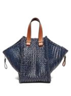 Matchesfashion.com Loewe - Hammock Small Woven Leather Tote Bag - Womens - Dark Blue