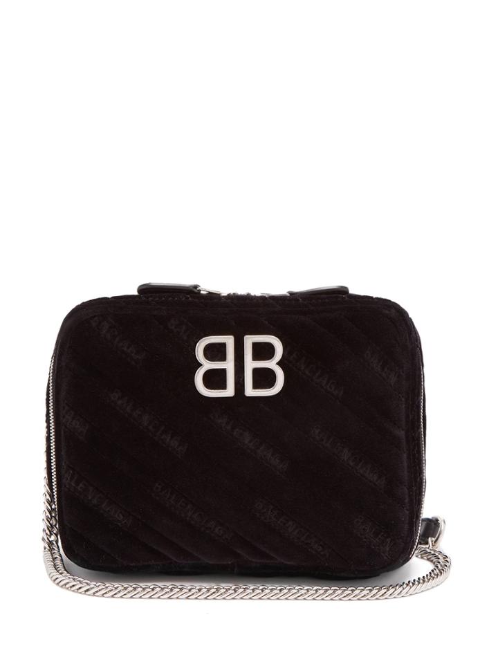 Balenciaga Bb Reporter Xs Quilted-velvet Bag
