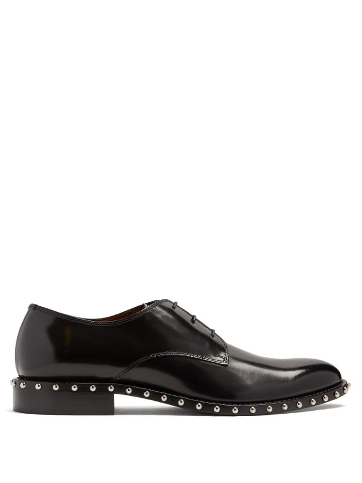 Givenchy Cruz Stud-embellished Leather Derby Shoes