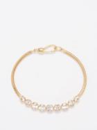 Theodora Warre - Crystal & Gold-plated Snake-chain Bracelet - Womens - Gold Multi