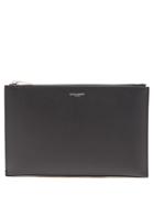Saint Laurent Logo-print Grained-leather Pouch