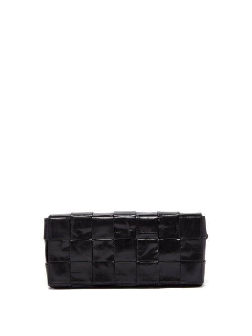 Matchesfashion.com Bottega Veneta - Intrecciato Paper-leather Cross-body Bag - Mens - Black