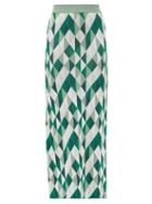 Matchesfashion.com Dodo Bar Or - Pam Geometric-jacquard Maxi Skirt - Womens - Green Multi
