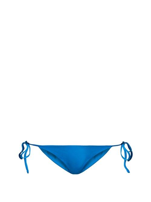 Matchesfashion.com Mara Hoffman - Lei Tie Side Bikini Briefs - Womens - Blue