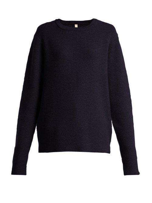 Matchesfashion.com Extreme Cashmere - No. 84 Be Unic Cashmere Blend Sweater - Womens - Navy