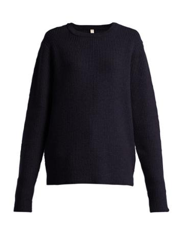 Matchesfashion.com Extreme Cashmere - No. 84 Be Unic Cashmere Blend Sweater - Womens - Navy