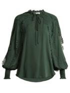See By Chloé Ruffled-trim Georgette Blouse