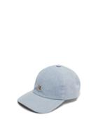 Matchesfashion.com Maison Kitsun - Denim Fox Embroidered Baseball Cap - Mens - Blue