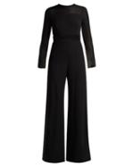 Matchesfashion.com Goat - Glamour Silk Trimmed Crepe Jumpsuit - Womens - Black