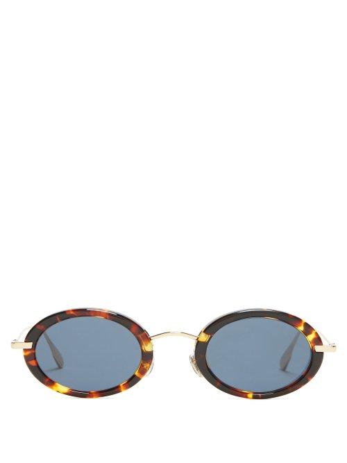 Matchesfashion.com Dior Eyewear - Diorhypnotic2 Oval Tortoiseshell Sunglasses - Womens - Tortoiseshell
