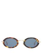 Matchesfashion.com Dior Eyewear - Diorhypnotic2 Oval Tortoiseshell Sunglasses - Womens - Tortoiseshell
