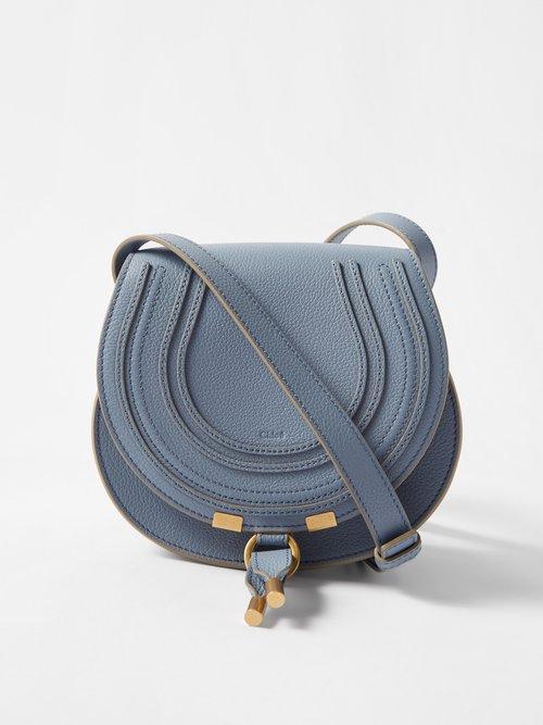 Chlo - Marcie Mini Leather Cross-body Bag - Womens - Light Blue