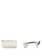 Matchesfashion.com Paul Smith - Signature-stripe Logo-engraved Cufflinks - Mens - Silver Multi