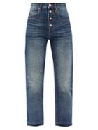 Matchesfashion.com Isabel Marant Toile - Belden High-rise Straight-leg Cropped Jeans - Womens - Denim