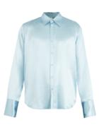 Martine Rose Point-collar Silk-satin Shirt