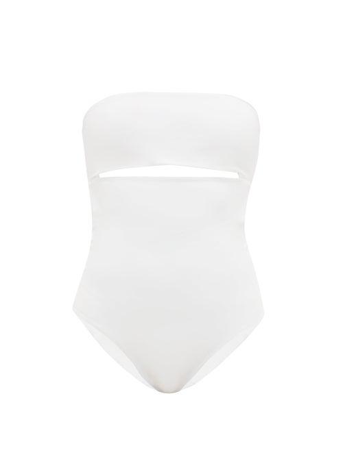 Matchesfashion.com Jade Swim - Highlight Strapless Cutout Swimsuit - Womens - White