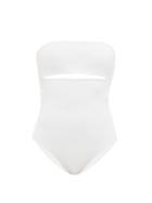 Matchesfashion.com Jade Swim - Highlight Strapless Cutout Swimsuit - Womens - White