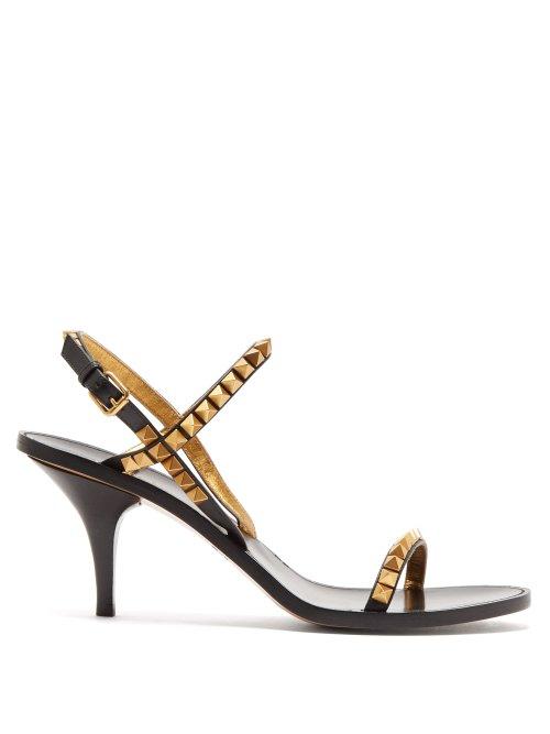 Matchesfashion.com Valentino - Rockstud No Limit Leather Sandals - Womens - Black