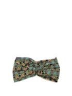 Matchesfashion.com Fendi - Geometric Print Silk Headband - Womens - Green