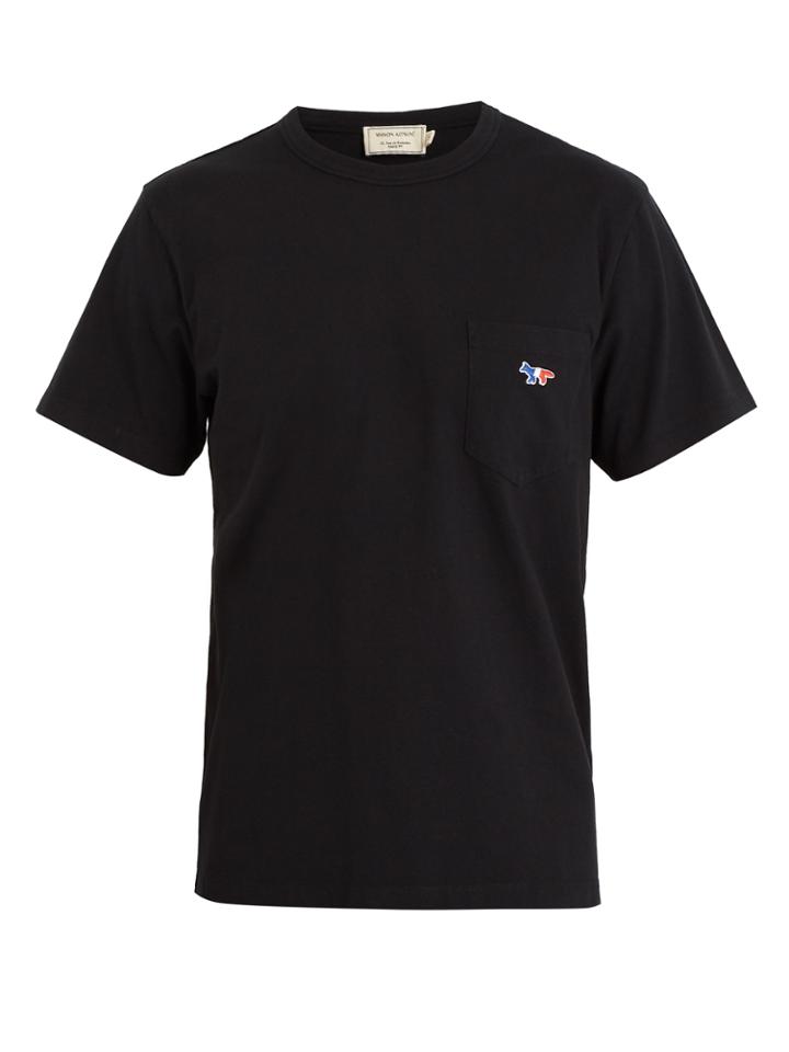 Maison Kitsuné Fox-applique Cotton-jersey T-shirt