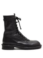 Matchesfashion.com Ann Demeulemeester - Double Lace Up Leather Boots - Womens - Black