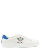 Matchesfashion.com Gucci - New Ace Tennis Logo-embroidered Leather Trainers - Mens - White