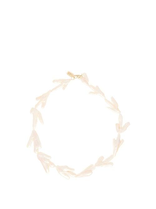Matchesfashion.com Albus Lumen - 18kt Gold-plated Keshi-pearl Choker - Womens - Pearl