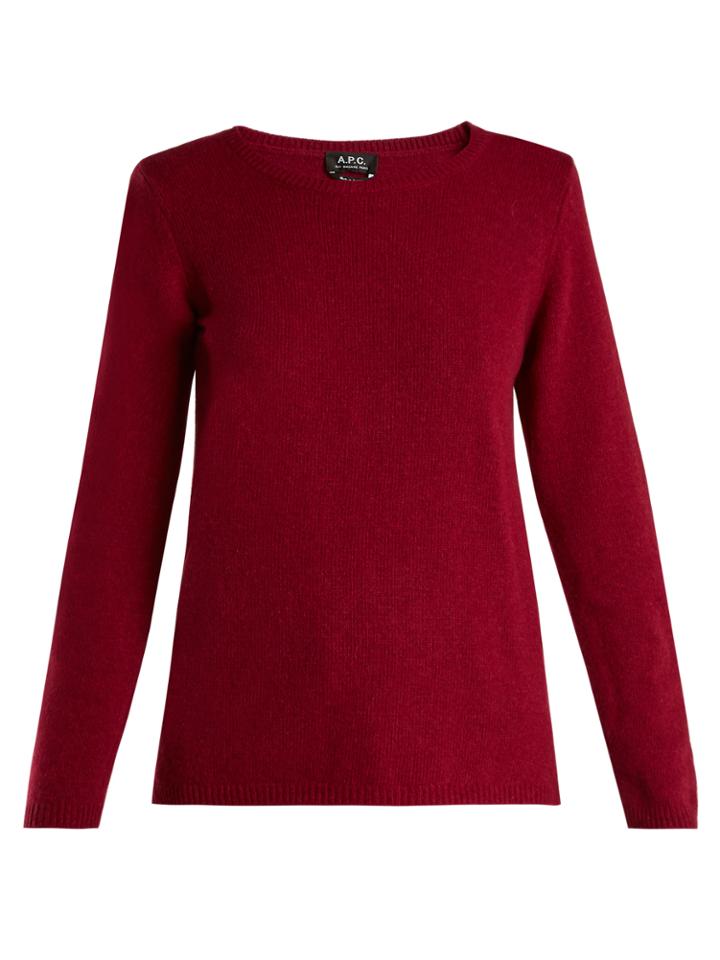 A.p.c. Blaze Wool And Cashmere-blend Sweater