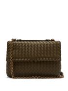 Matchesfashion.com Bottega Veneta - Olimpia Intrecciato Leather Shoulder Bag - Womens - Khaki