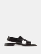 Hereu - Llaut Cutout Leather Sandals - Womens - Black