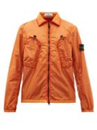 Matchesfashion.com Stone Island - Garment Dyed Shell Jacket - Mens - Orange