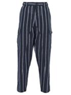 Matchesfashion.com Denis Colomb - Voyageur Striped Linen Trousers - Mens - Navy Multi