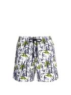 Matchesfashion.com Vilebrequin - Moorea Bamboo Print Swim Shorts - Mens - White Multi