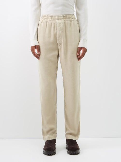 Isabel Marant - Timeo Elasticated-waist Twill Trousers - Mens - Beige