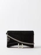 Balenciaga - Hourglass Sequinned Leather Cross-body Bag - Womens - Black