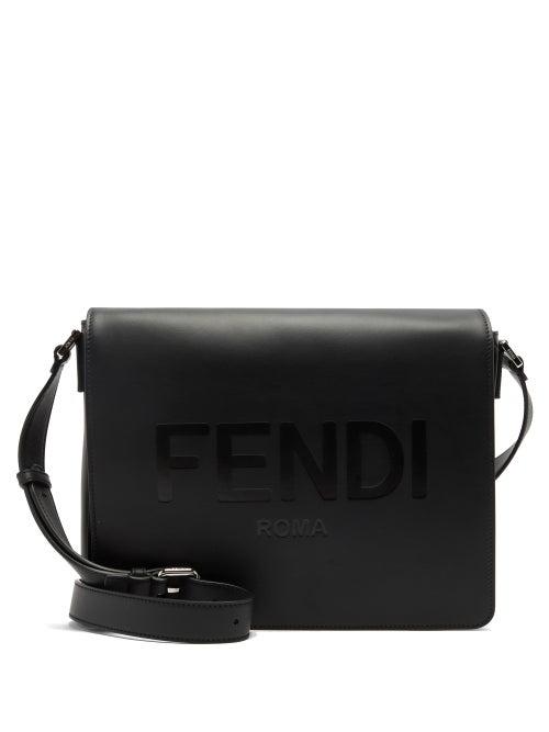 Matchesfashion.com Fendi - Logo-debossed Leather Cross-body Bag - Mens - Black