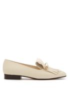 Matchesfashion.com Valentino - Uptown Fringed Leather Loafers - Womens - White