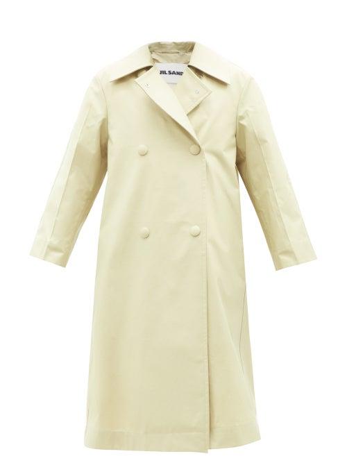 Jil Sander - Double-breasted Cropped-sleeve Coat - Womens - Beige