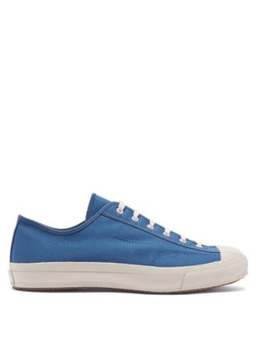 Moonstar - Gym Court Vulcanised-rubber Canvas Trainers - Mens - Blue