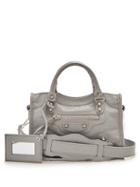 Matchesfashion.com Balenciaga - Classic Metallic Edge City Xs Bag - Womens - Light Grey
