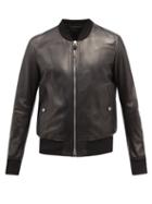 Mens Rtw Tom Ford - Plong-leather Bomber Jacket - Mens - Black