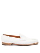 Matchesfashion.com John Lobb - Lopez Grained-leather Penny Loafers - Mens - White